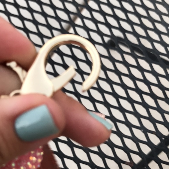 Dooney bag charm leather key fob with Handmade bead and claw clasp addition - Picture 8 of 11